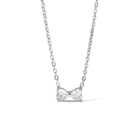 Fashion Simple Cute Sweet Clavicle Charms Necklace Ladies Luxury Bowknot Necklace for Women Jewelry Gift