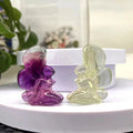 Wholesale Crystal Carving Fairy Fluorite Animals Rainbow Fluorite Fairy Hand Carved Animals for Healing Stones