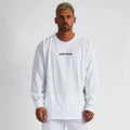 T-shirt New Custom Oversized Men T Shirt Workout Muscle Training Gym Men's Cotton Make Fit Long Sleeve Running Shirts