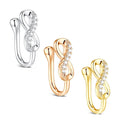 Women Piercing Nose Ring Clip Septum Rock Hip Hoop Religious Stainless Steel Body Jewelry Flower Shape Wedding Gift