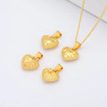 Factory Supply Cheap Price Copper Jewelry 'Jewlery' Heart Pendants 24K Gold Plated Necklace Heart Pendant for Women