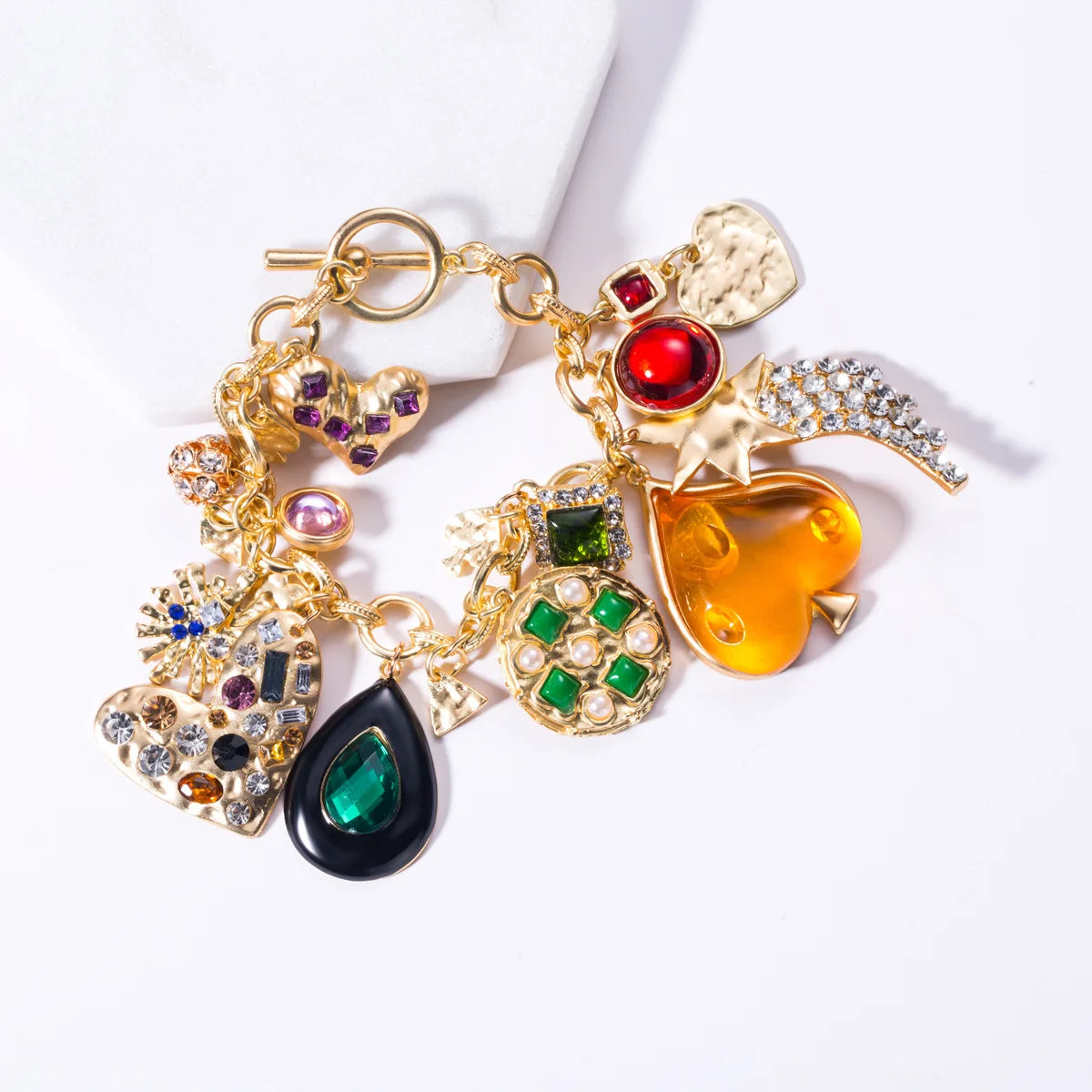 ZSB1037 Fashion Heart Charm Bracelets Women Gold Heart Bracelet Wholesale