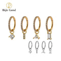 Right Grand 316L Surugical Steel CNC Claw Setting Clicker Ring Piercing With Brass CZ Dangle Charm