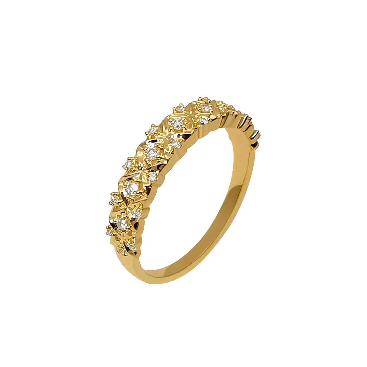 18K Gold AU750 Gold Natural VVS Moissanite Rings Fine Jewelry 18K Custom Yellow Pure Gold Ring
