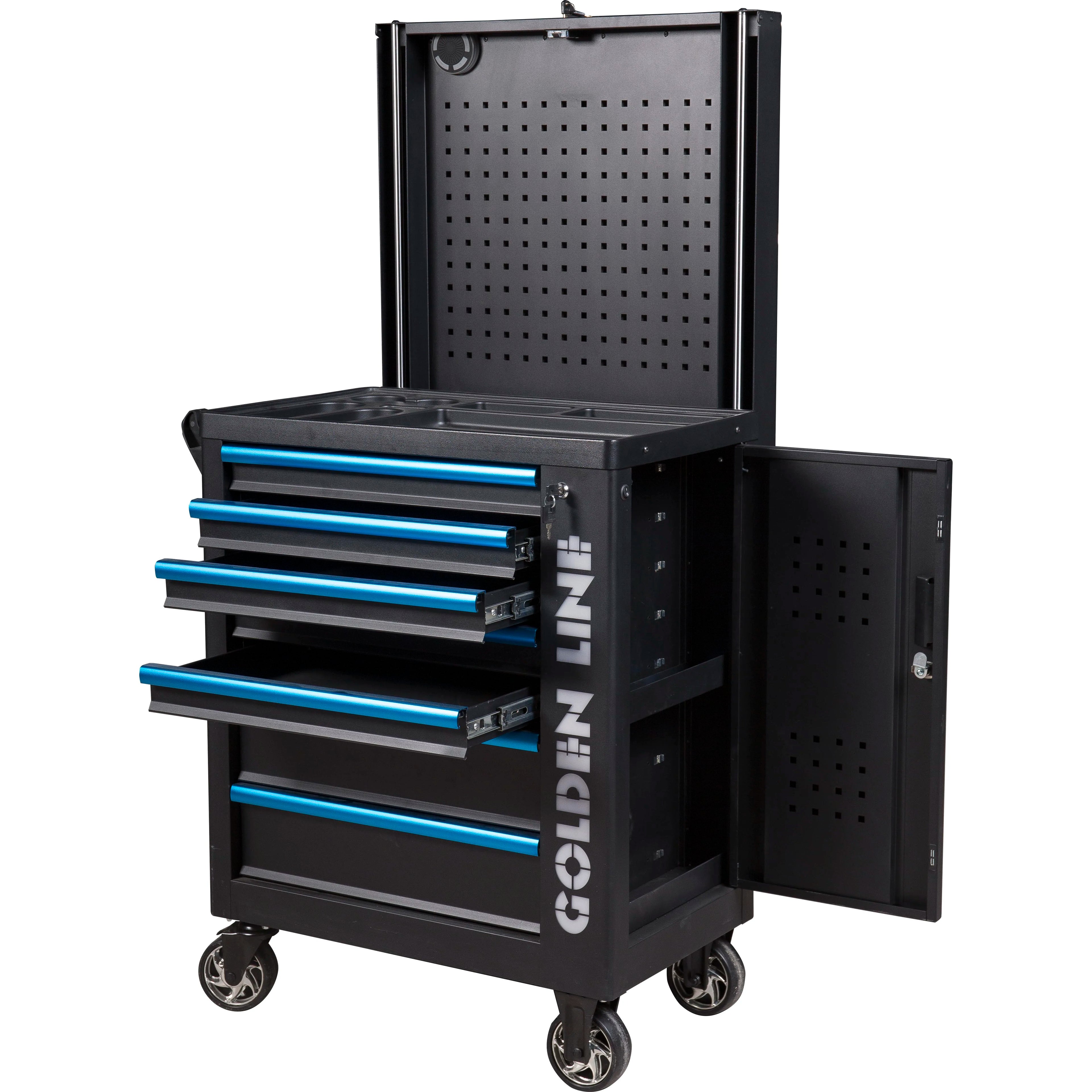 Special Designed 7-Drawer Premium Plastic Tool Box Adjustable Back Panel Garage Workshop Storage with OEM Customization Support