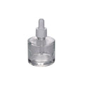 Custom Private Label European Round Flat Cosmetic Glass Cream Dropper Bottle 50ml Volume with Pump Sprayer Seal
