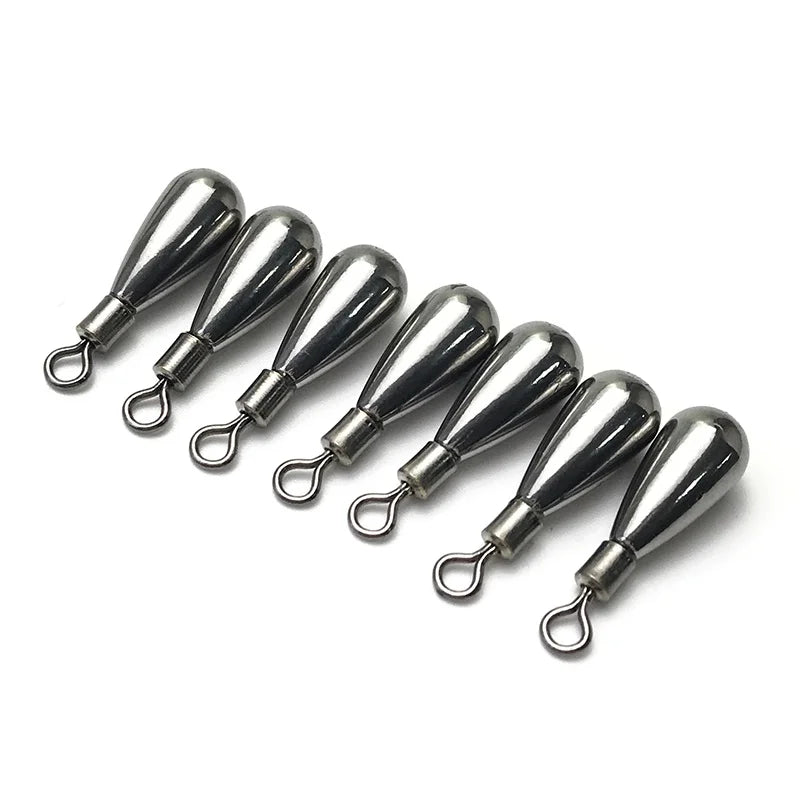 Tungsten Round Eye Fastach Sinker Bass Fishing Tear Drop Fishing Weight
