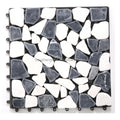 Modern European Brushed WPC Black Coffee Grey Outdoor Deck Tiles Interlocking Paver Design for Swimming Pool