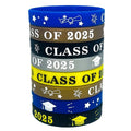 Hot Sale CLASS of 2025 Graduation or Admission Commemorative Silicone Wristband School Gift Party Event Rubber Bracelet in Stock