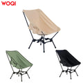 WOQI High Backrest Lightweight and Compact 4-speed Height Adjustable Outdoor Camping Moon Chair Folding Chair