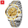 OLEVS 7027 OEM Men Watches Custom Brand Relojes Hombre Male Manual Mechanical Wrist Watch With Dragon Design