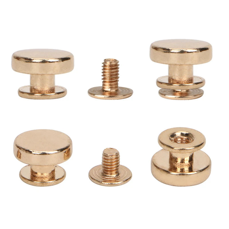 Customized 10mm Screwback Flat Metal Rivets-Eco-friendly Durable Nickel-Free for Bags Luggage & Fashion Accessories