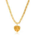 Gold 24K Charm Necklace Original Design Heart Necklace for Women Fashion Jewelry