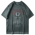 Men T Shirt Hip Hop 2023 Dark Streetwear Tshirt Evil Eye Print Harajuku Summer Short Sleeve T-shirt Cotton Tops Tees Oversize