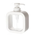 500ml Transparent Plastic Square Body Lotion Pump Bottle Refillable Dispenser for Shampoo with Secure Sealing Pump Sprayer