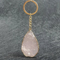 DIY 100% Reliable Wholesale Crystal Agate Original Stone love Water Drop Key Chain Pendant Chain