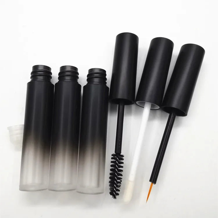 3ml ABS Plastic Black Frosted Custom Empty Mascara Tubes With Brush