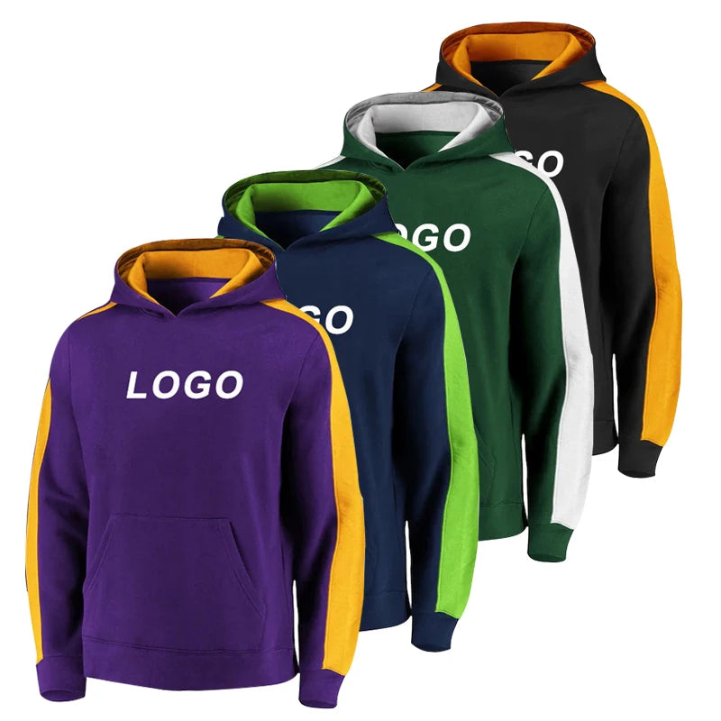Manufacturer Custom Men's Casual Fashion Sweatshirt 3D Embroidery Letter 100% Cotton Comfortable Breathable Hooded for Autumn