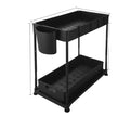 JX- Under Sink Storage Rack Kitchen Cabinet Organizer with Pull-out Drawer Basket Removable Cross-Border Made of Durable Plastic