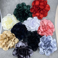 French Satin 19cm Large Floral Brooch Pin Handcrafted Floral Accessories  Flower Brooch for Women