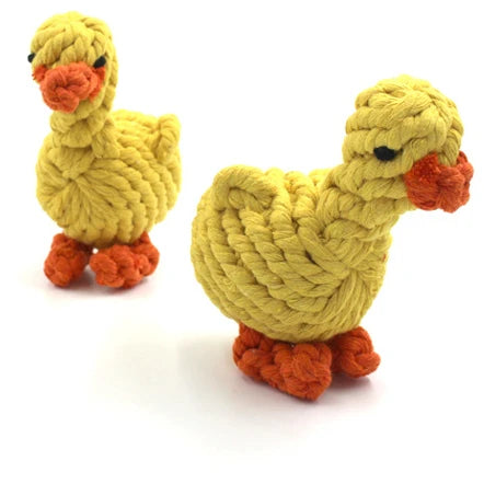 Hot Sale Eco-friendly Customizable Bite Resistant Dog Toy Cute Duck Shape Plush Cotton Material for Playful Puppies Wholesale MegaBDM