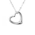 Adjustable 925 Sterling Silver Heart Pendant Necklace with VVS Moissanite Fine Jewelry for Women Anniversary Gift