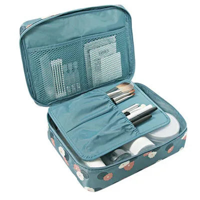 2025 Custom Design Women Cosmetic Bag Waterproof Double Layer Makeup Bag Outdoor Travel Toiletry Storage Bag for Women