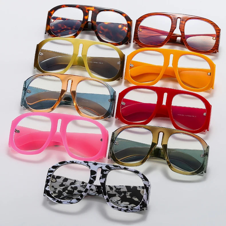Cheap Female Computer Glasses Vintage Square Big Luxury Designer for Women Black Fashion Optical Gradient Eyeglasses