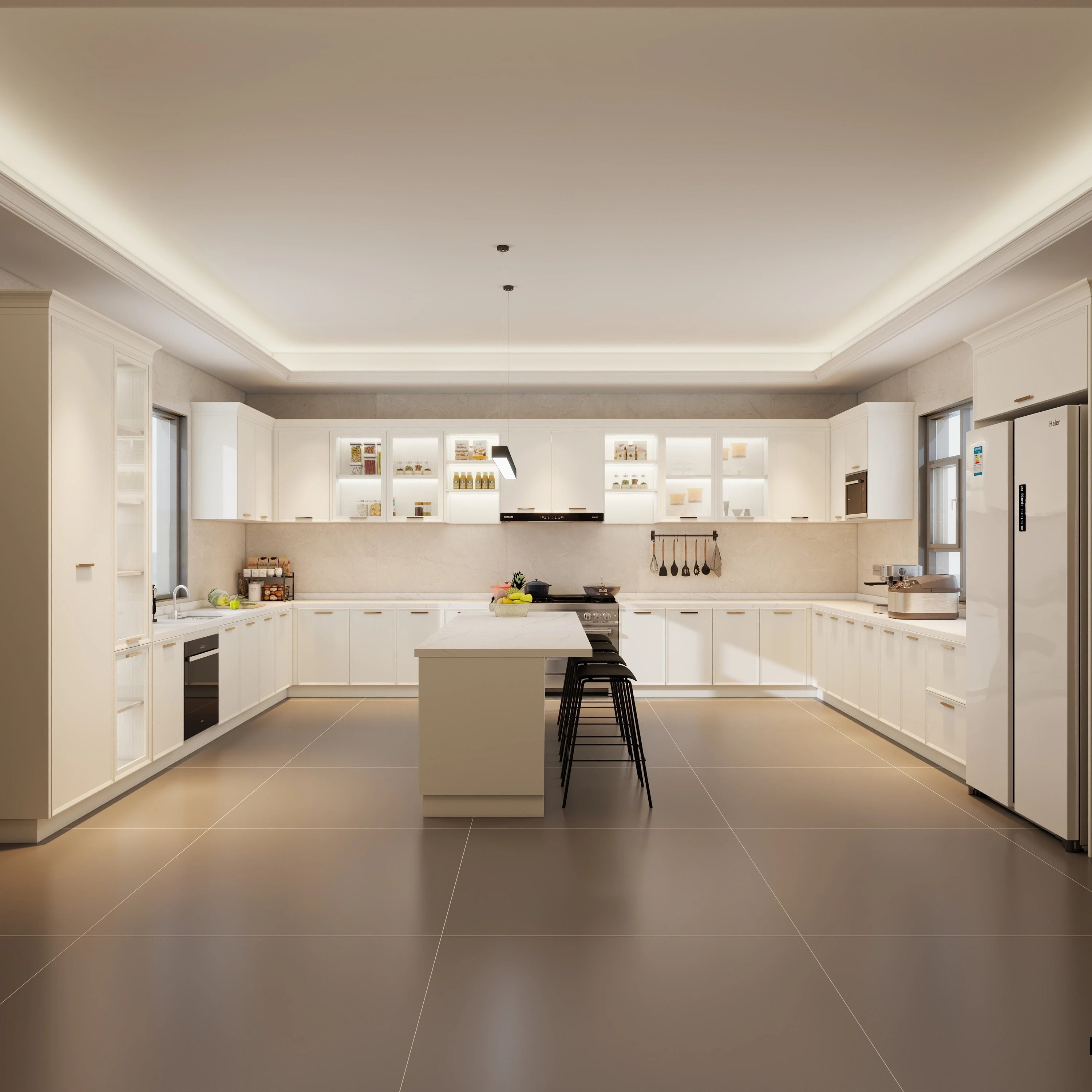 Full Kitchen Cabinets Modern Style New Design One Stop Service Island Kitchen Whole House Customization Kitchen Cabinet