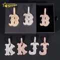 Moissanite Bling Jewelry 925 Silver Mens Diamond Letter B Iced Out Hip Hop Moissanite Pendant