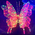 2024 Christmas Birthday Party Decoration Acrylic Hanging Artificial Butterfly Theme Lamp H52cm Multi-color LED Lights IP46 CE