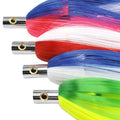 7-9 Inches Copper Head Metal & Nylon Hair Big Game Trolling Lures for Marlin Mahi Wahoo Tuna-Saltwater Fishing
