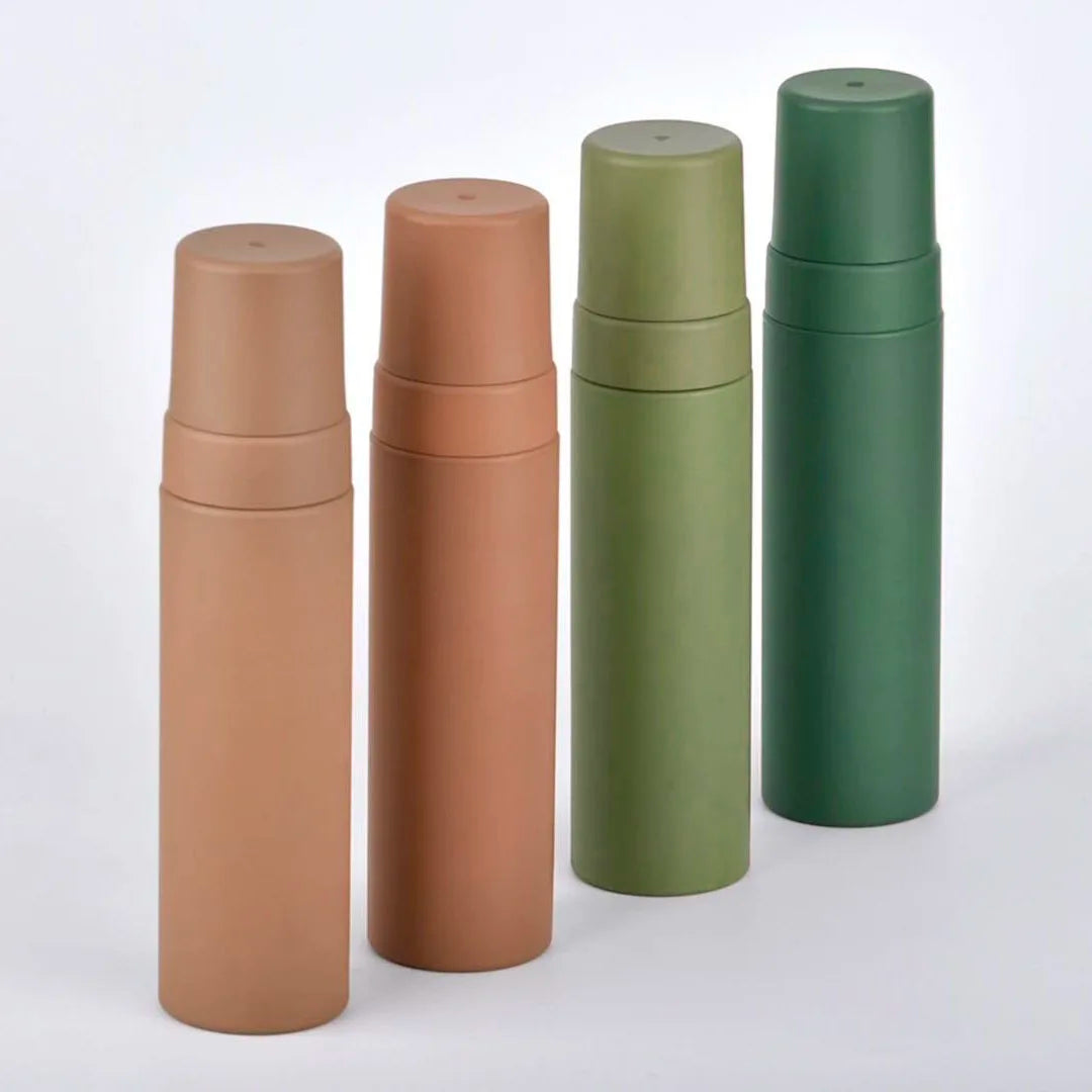 Skin Soft Touch Body Cleanser Face Wash Massage Pet Plastic Foaming Bottles with Silicone Brush Lotion Pump