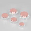 5g 10g 20g 30g Acrylic Rose Gold Diamond Shape Luxury Cosmetic Lotion & Cream Jars Empty Wholesale