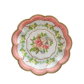 Stylish Party Supplies Fancy Vintage Floral 7 Inch 18cm Hot Stamped Food Grade Paper Plate for Afternoon Tea Party & Festivals