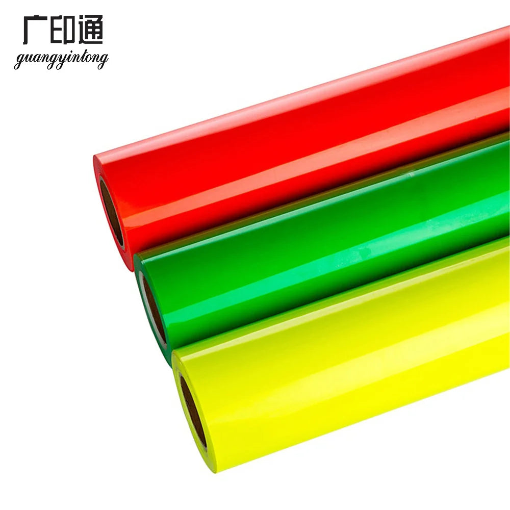 Guangyintong  Wholesale Htv Vinyl Near Me Pu Fluorescence Vinyl and Shirts Printing Heat Transfer Hats Pu Htv Vinyl