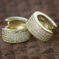 CAOSHI Cool Gold & Silver Color Men's Punk Earring Piercing Round Hoop Stud Earings Fashion Men Stud Earrings