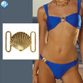Exquisite Swimsuit Jewelry Hardware Shell Buckle Bikini Connector Accessories Rust-proof Zinc Alloy Buckle Brooch for Swimwear