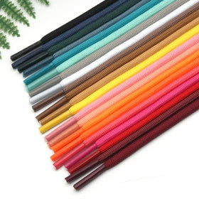 Youki 4.5mm Round Flat Polyester Thick for Shoelace 30 Colors for Outdoor Mountaineering