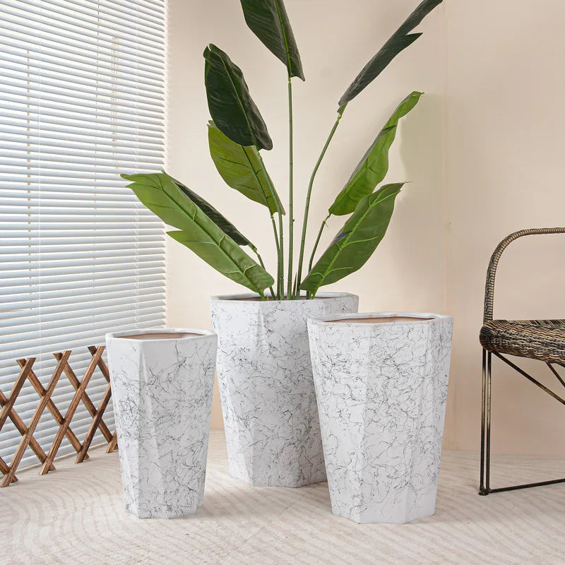 P36 Plant Pot Self Watering Planter Outdoor Planter Deep Garden Tool Planters Ceramic Flowerpots Large Tall Tree Planting Pot