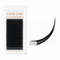 XIUSUZAKI Split Tips Matte Gray Black Color Super Soft Gentle Natural Lash Trays Ellipse Flat Eyelash Extensions