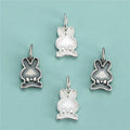 Tiny Animals Bunny Pendant Cute 925 Sterling Silver Rabbit Charm for Jewelry Making Supplies