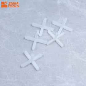 ZEBRA Modern Design PP/PE White Tile Leveling System Cross Plastic Tile Leveler Spacer 1-10MM Easy Installation 100pcs Per Bag