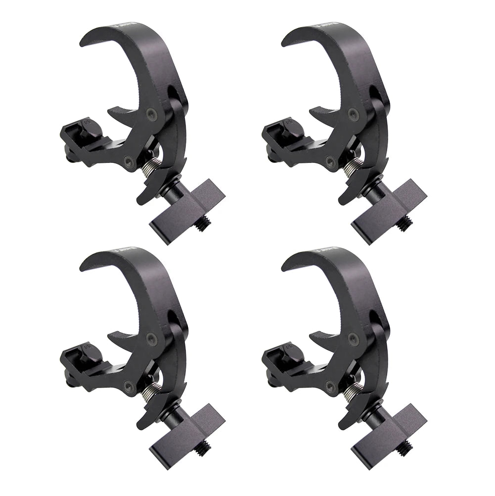 VSHOW A007 4pcs DJ Light Truss Clamps Clamp Mounting Truss Bracket Hook Clamp Heavy Duty Aluminum Alloy Truss