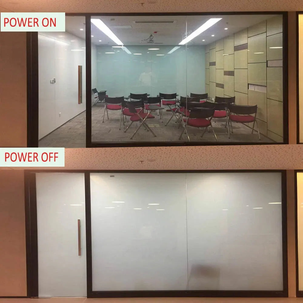 Self Adhesive PET Decorative Electronic PDLC Smart Glass Window Film Custom Size Switchable Privacy Film