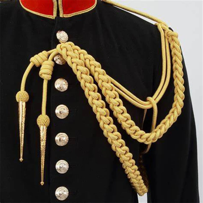 Durable Gold  Aiguillette Shoulder Cord Uniform Decoration Ribbon With Pendant