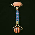 Huiying Spiky yellow jade roller roller flower handle massager tiger eye massager facial lifting massager