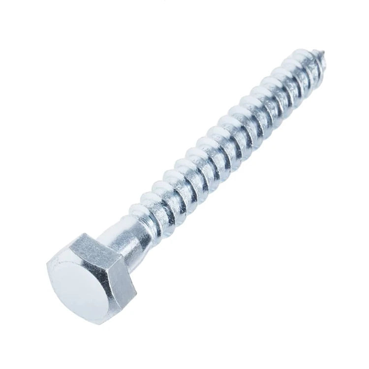 M5 M6 M8 M10 M12 M16  DIN 571 Zinc Plated Hex Head Wood Self Tapping Coach Screw Bolts