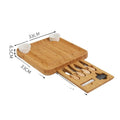Environmental Bamboo Cheese Board and Knife Set Large Charcuterie Board and Cheese Plate - Premium Restaurant Plates