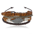 Fashionable Trendy Men's and Women's Bracelets with Leaf Charm Personality Accessories
